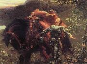 Sir Frank Dicksee Lady sans Merci oil painting reproduction